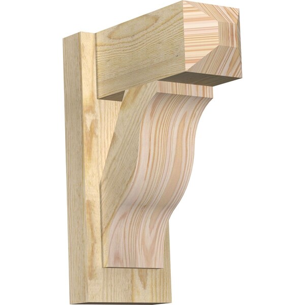 Ekena Millwork Funston Craftsman Rough Sawn Outlooker, Douglas Fir, 6"W x 12"D x 16"H OUT06X12X16FST04RDF - main